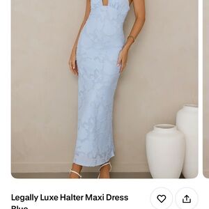 Hello Molly Light Blue Backless Dress